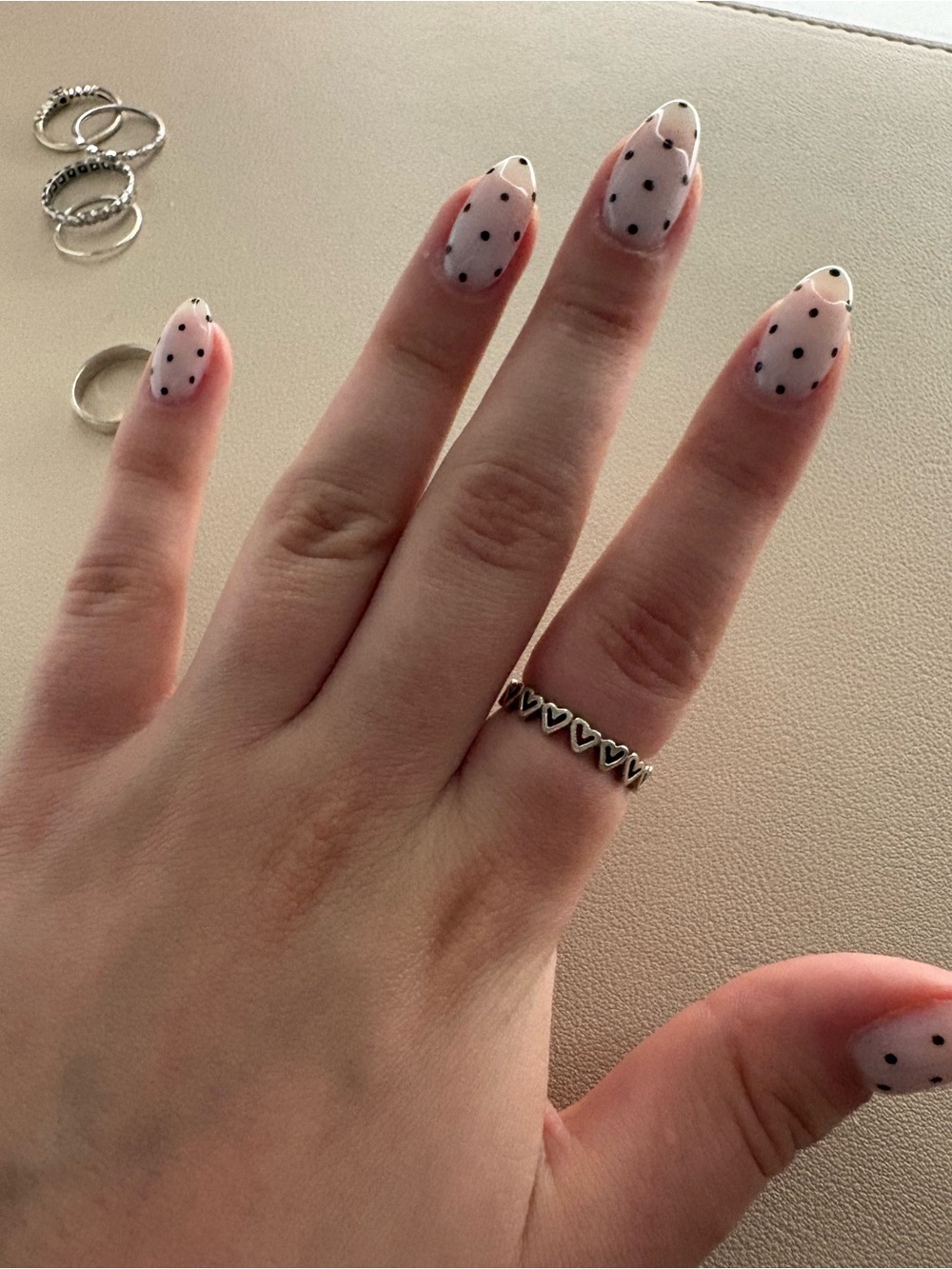 Pandora Silver Heart Link Ring - Silver